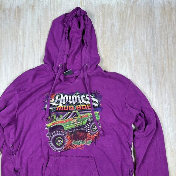 MV Sport Howies Mud Bog Monster Truck Graphic Pullover Hoodie Casual Sweater XL - Picture 2 of 16